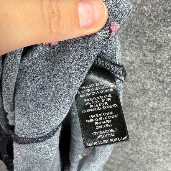 AFRM Dress Women M Medium Black Cherry Print Maxi Long V-Neck Lined Sleeveless - Picture 5 of 8